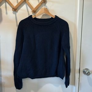 Quince organic cotton navy sweater size medium